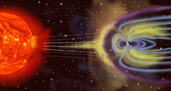 太陽から地球を守る地球の磁場